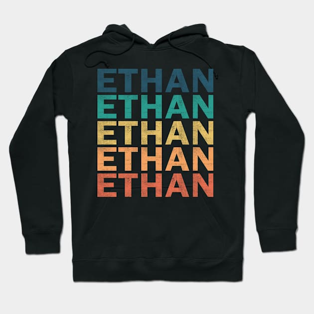 Ethan Name T Shirt - Ethan Vintage Retro Name Gift Item Tee Hoodie by henrietacharthadfield